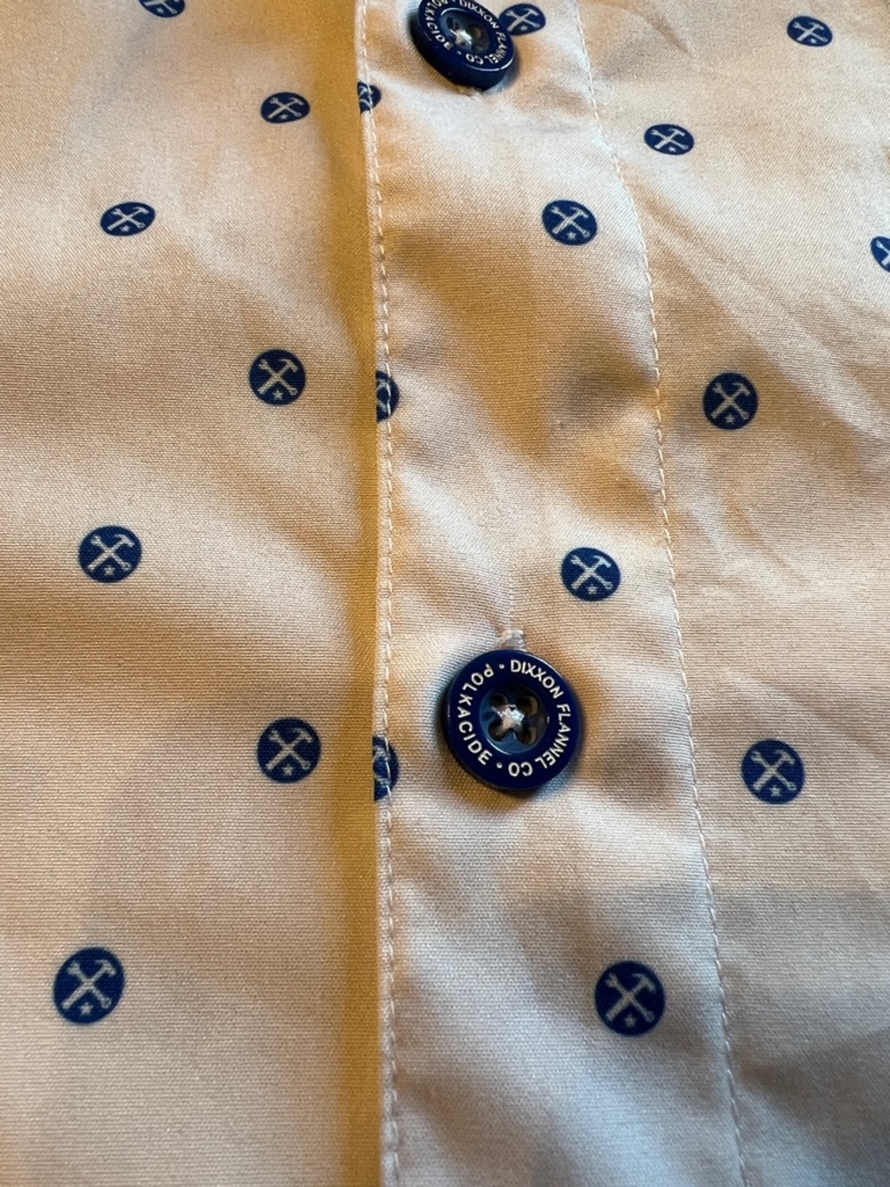 Dixxon Party Shirt. Mens Large. Polkacide. White & Blue - Picture 4 of 7
